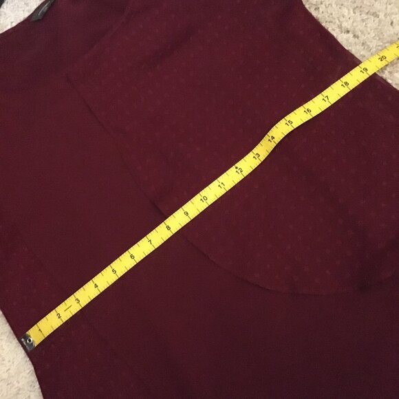 Merlot Multilayered Swiss Dot Blouse - Picture 13 of 16